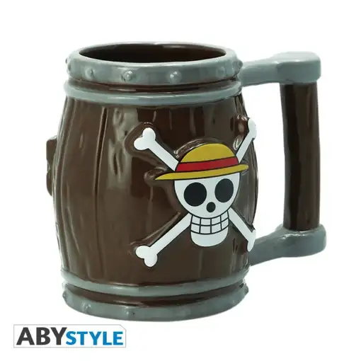 Taza de Cerámica Abystyle One Piece Modelo Barril con Calavera