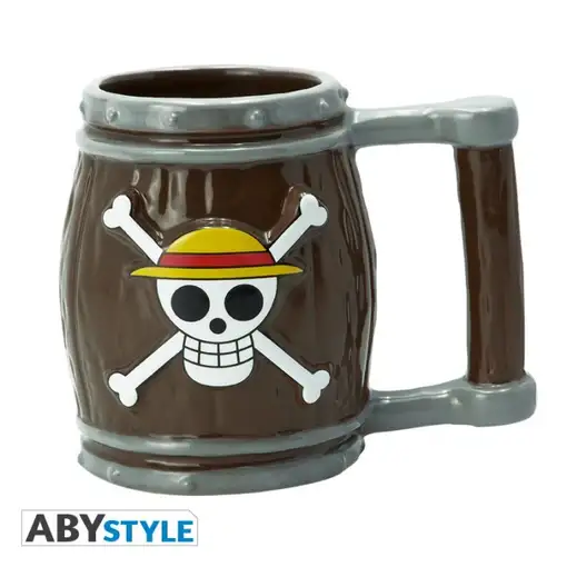 Taza de Cerámica Abystyle One Piece Modelo Barril con Calavera