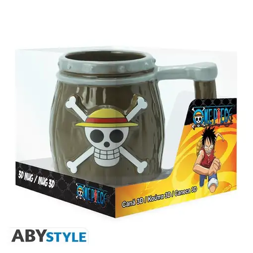 Taza de Cerámica Abystyle One Piece Modelo Barril con Calavera