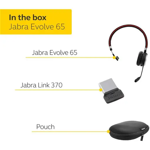 Jabra Evolve 65 Auriculares Inalámbrico y alámbrico Diadema