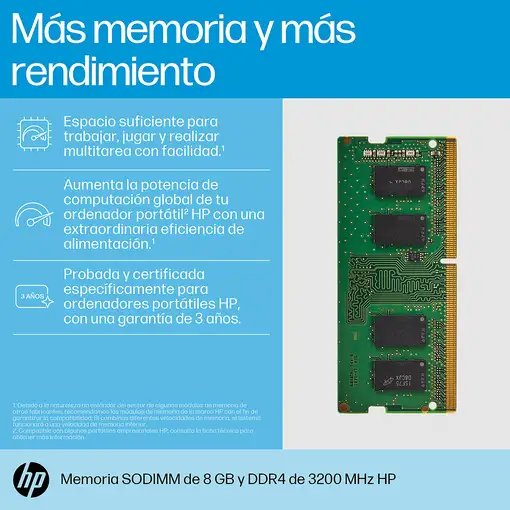 HP Memoria SODIMM DDR4 3200 de 8 GB
