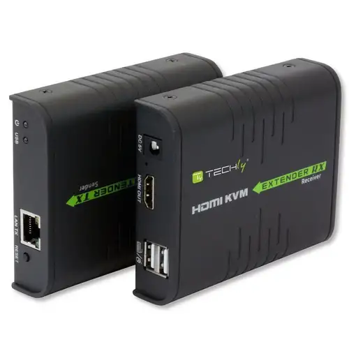 Techly IDATA HDMI-KVM2 extensor KVM Transmisor y receptor