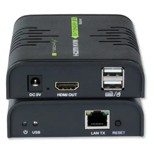 Techly IDATA HDMI-KVM2 extensor KVM Transmisor y receptor