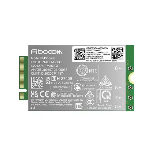HP 5G Sub-6 Cat 19 WWAN tarjeta y adaptador de interfaz