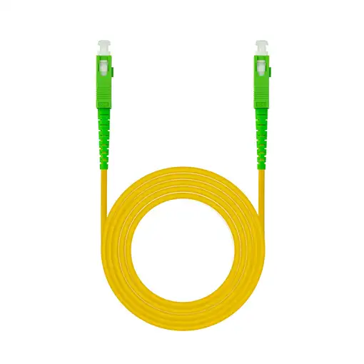 Nanocable Cable de Fibra Óptica SC/APC a SC/APC Monomodo Simplex LSZH, Amarillo, 5