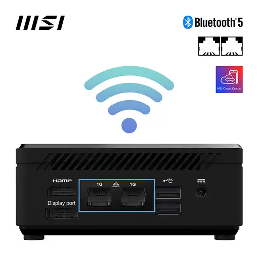MSI Cubi N ADL-006DE Intel® N N200 4 GB DDR4-SDRAM 128 GB SSD Windows 11 Pro Mini