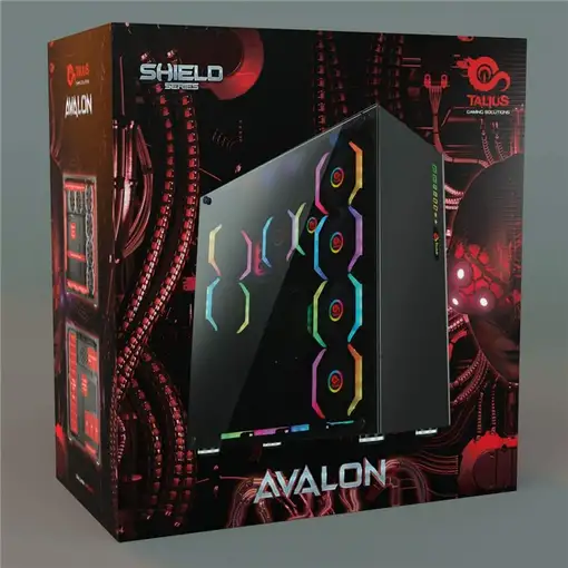 TALIUS Caja E-Atx gaming Avalon cristal templado 4fan USB 3.0