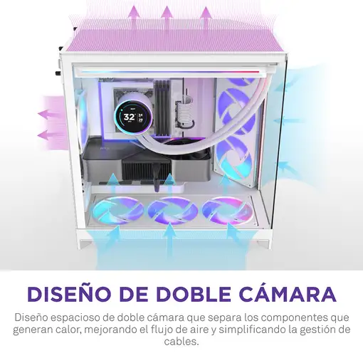 NZXT H9 Flow RGB+ Midi Tower Blanco