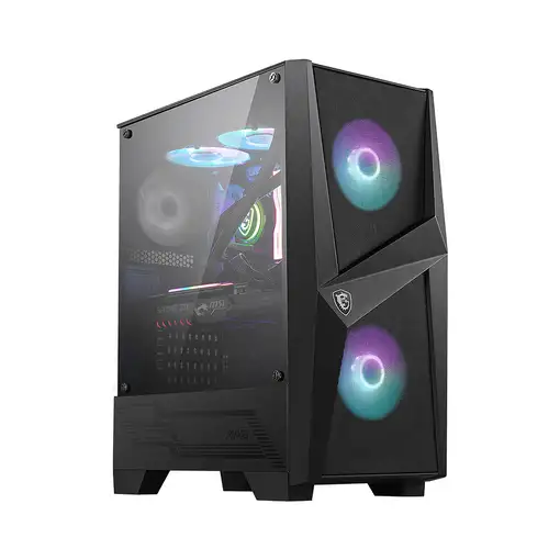 MSI MAG FORGE 100R carcasa de ordenador Midi Tower Negro, Transparente MSI MAG FORGE 100R carcasa de ordenador Midi Tower Negro, Transparente