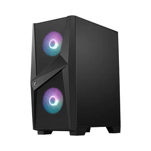 MSI MAG FORGE 100R carcasa de ordenador Midi Tower Negro, Transparente