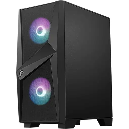 MSI MAG FORGE 100R carcasa de ordenador Midi Tower Negro, Transparente