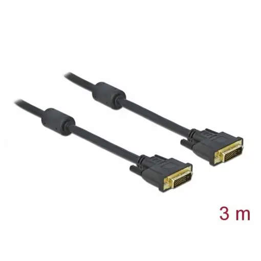 DeLOCK 83191 cable DVI 3 m DVI-D Negro