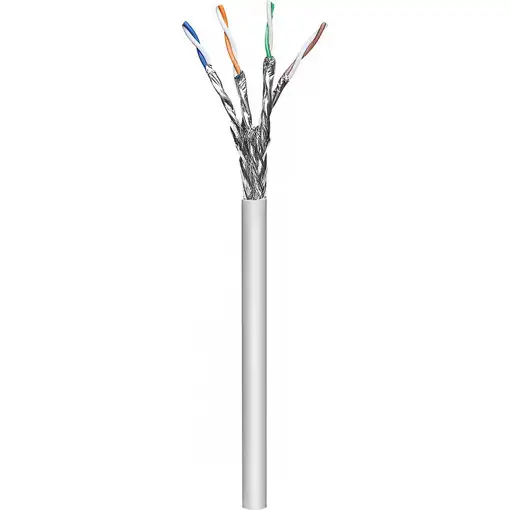 Techly ITP-C6A-FLS100 cable de red Gris 100 m Cat6a S/FTP (S-STP)