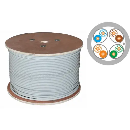 Alantec KIF6ALSOH500D cable de red Blanco 500 m Cat6a U/FTP (STP)