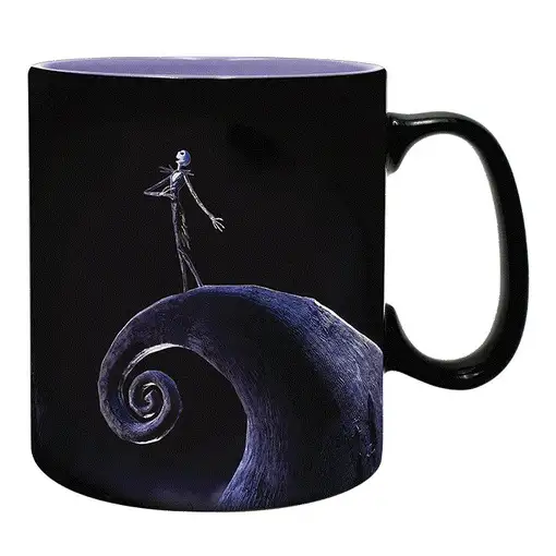 Taza Térmica de Cerámica Abystyle Pesadilla Antes de Navidad Modelo Jack & Luna