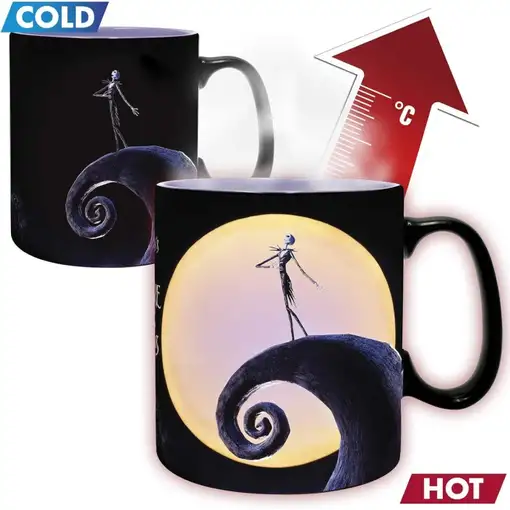Taza Térmica de Cerámica Abystyle Pesadilla Antes de Navidad Modelo Jack & Luna