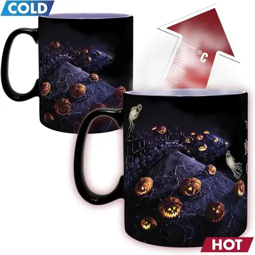 Taza Térmica de Cerámica Abystyle Pesadilla Antes de Navidad Modelo Jack & Luna