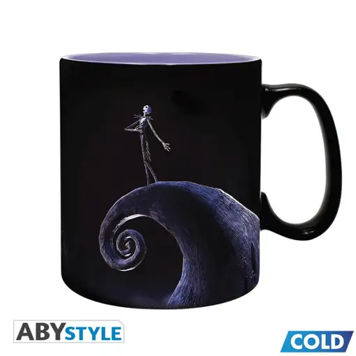 Taza Térmica de Cerámica Abystyle Pesadilla Antes de Navidad Modelo Jack & Luna