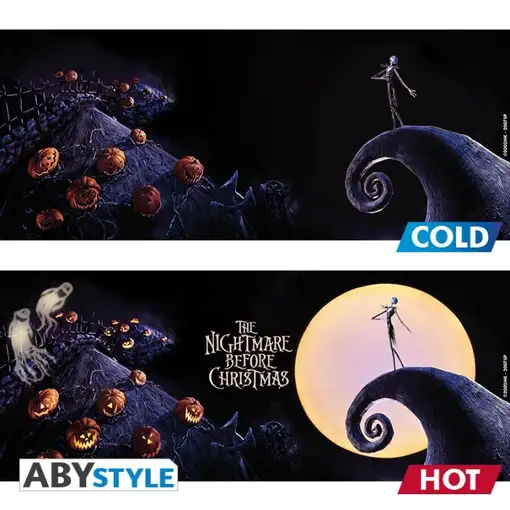 Taza Térmica de Cerámica Abystyle Pesadilla Antes de Navidad Modelo Jack & Luna