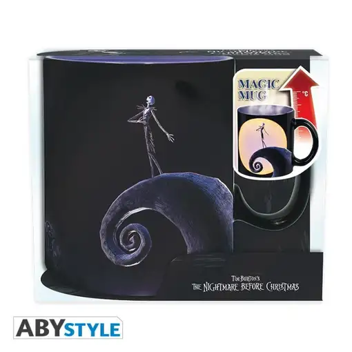 Taza Térmica de Cerámica Abystyle Pesadilla Antes de Navidad Modelo Jack & Luna