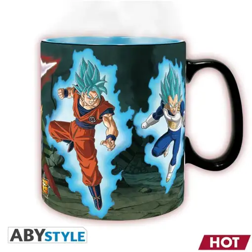 Taza Térmica de Cerámica Abystyle Dragon Ball Modelo Saiyans vs Black
