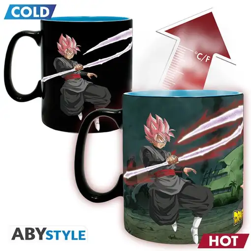 Taza Térmica de Cerámica Abystyle Dragon Ball Modelo Saiyans vs Black