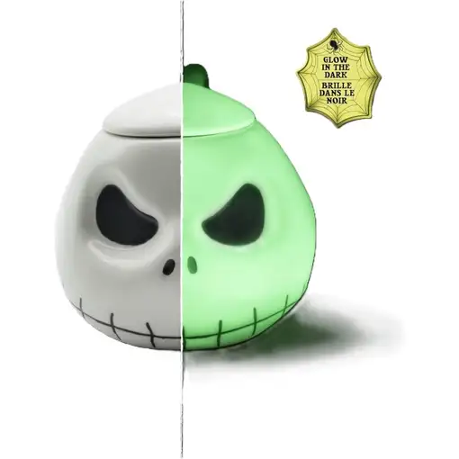 Taza Cerámica Abystyle Pesadilla Antes de Navidad Modelo Jack Brilla en Oscuridad