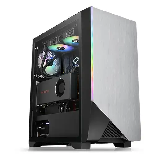 Thermaltake H550 TG ARGB Midi Tower Negro, Gris