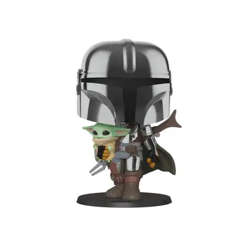 Figura Funko Pop! Star Wars Mandalorian con armadura cromada 380 - 49931 | Gigant