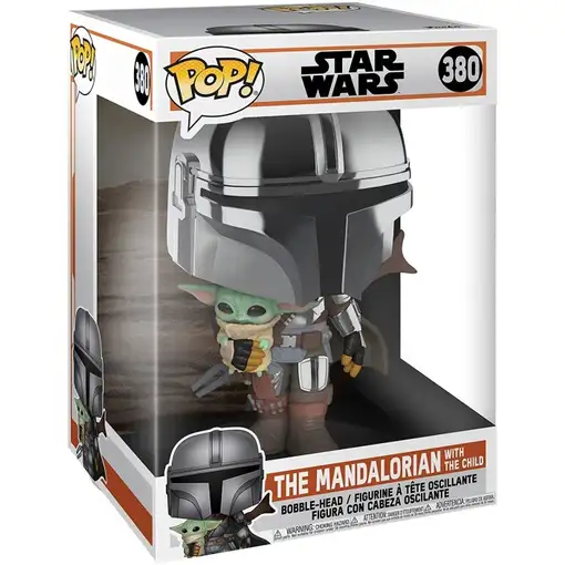 Figura Funko Pop! Star Wars Mandalorian con armadura cromada 380 - 49931 | Gigant