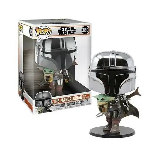 Figura Funko Pop! Star Wars Mandalorian con armadura cromada 380 - 49931 | Gigant