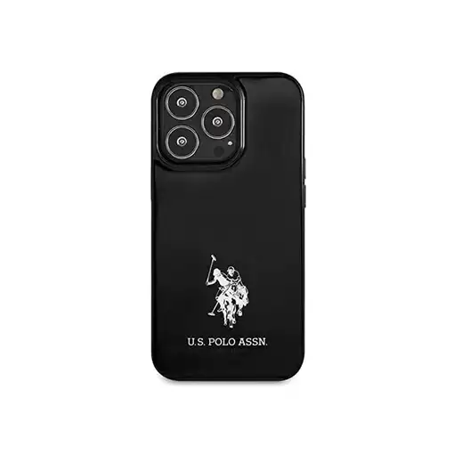 Funda Rígida US Polo para Apple iPhone 13 Pro Max Color Negro con logo Caballos U