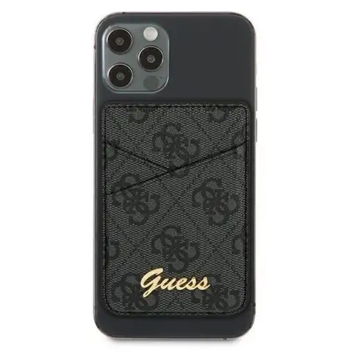 Cartera Tarjetero con Magsafe de Piel Guess para iPhone 12 en Color Gris GUWMS4GT
