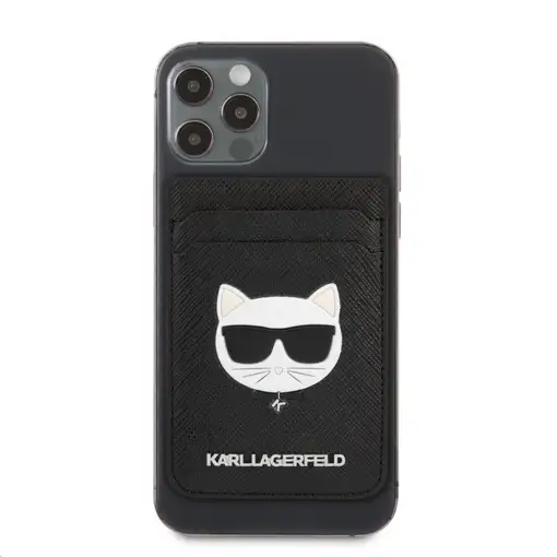 Cartera Tarjetero con Magsafe Karl Lagerfeld para iPhone 12 Diseño Saffiano cara
