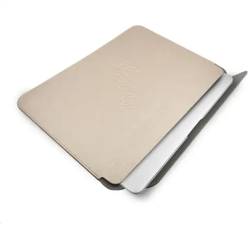 Funda Guess para portátil y tablet de 13" diseño Saffiano color Dorado GUCS13PUSA