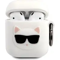Funda Silicona Karl Lagerfeld diseño cara de Choupette para Apple Airpods 1 | Air