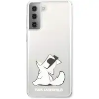 Funda Rígida Karl Lagerfeld diseño Choupette para Samsung Galaxy S21 Plus Transpa