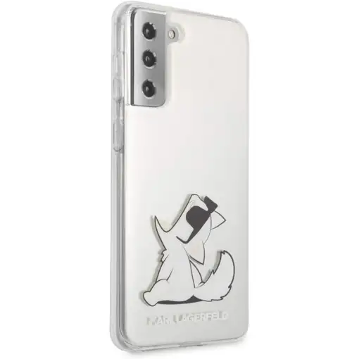 Funda Rígida Karl Lagerfeld diseño Choupette para Samsung Galaxy S21 Plus Transpa