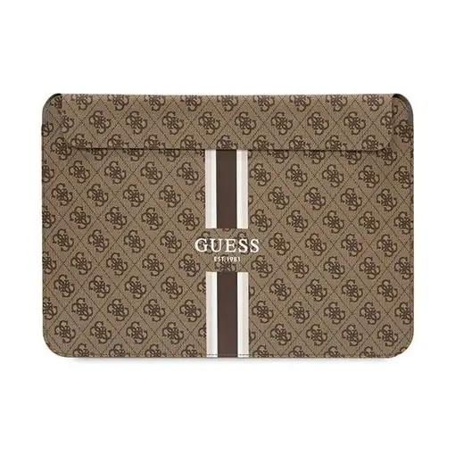 Funda Guess para portátil y tablet de 14" diseño 4G color Marrón estampado de Ray