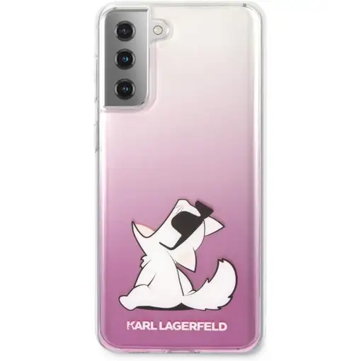 Funda Rígida Karl Lagerfeld diseño Choupette para Samsung Galaxy S21 Plus Rosa KL