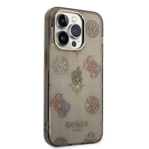 Funda Guess Rígida Translúcida con Peonías Brillantes para Apple iPhone 14 Pro Ma