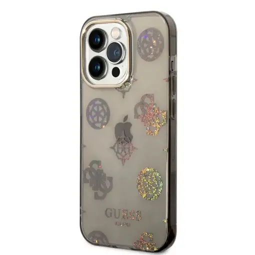 Funda Guess Rígida Translúcida con Peonías Brillantes para Apple iPhone 14 Pro Ma