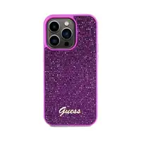 Funda Guess para Apple iPhone 14 Pro Max Color Fucsia con brillantes y logo dorad