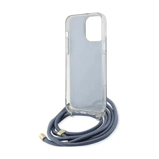 Funda Guess en Silicona diseño 4G con Cordón para iPhone 15 Pro color Azul GUHCP1