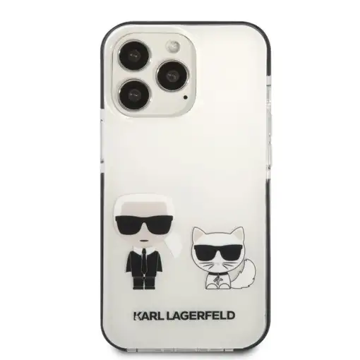 Funda Rígida Karl Lagerfeld diseño Karl y Choupette para Apple iPhone 13 Pro Colo