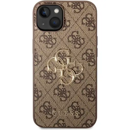 Funda Rígida Guess para Apple iPhone 14 Plus Color Marrón Modelo 4G Dorado GUHCP1