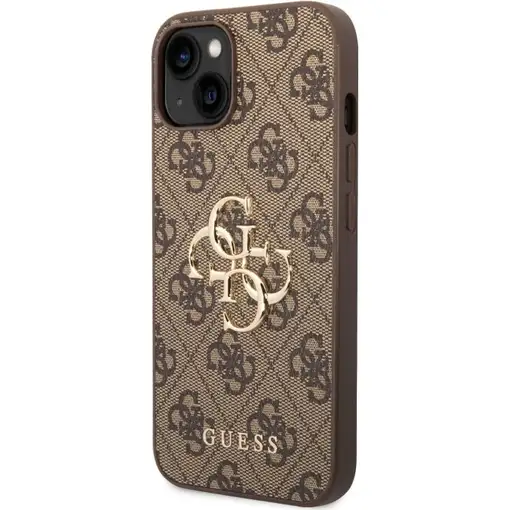 Funda Rígida Guess para Apple iPhone 14 Plus Color Marrón Modelo 4G Dorado GUHCP1