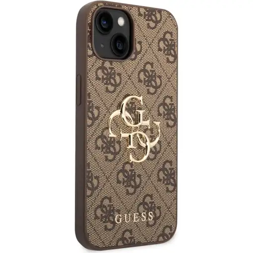 Funda Rígida Guess para Apple iPhone 14 Plus Color Marrón Modelo 4G Dorado GUHCP1
