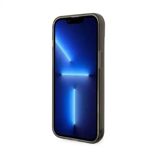 Funda Guess Rígida Translúcida para Apple iPhone 14 Color Negro con logo dorado G