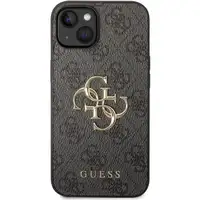 Funda Rígida Guess para Apple iPhone 14 Plus Color Gris Modelo 4G Dorado GUHCP14M